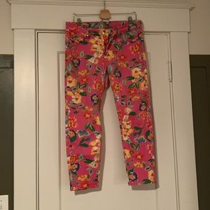 Kate Spade Broome Street Pink Floral Jeans